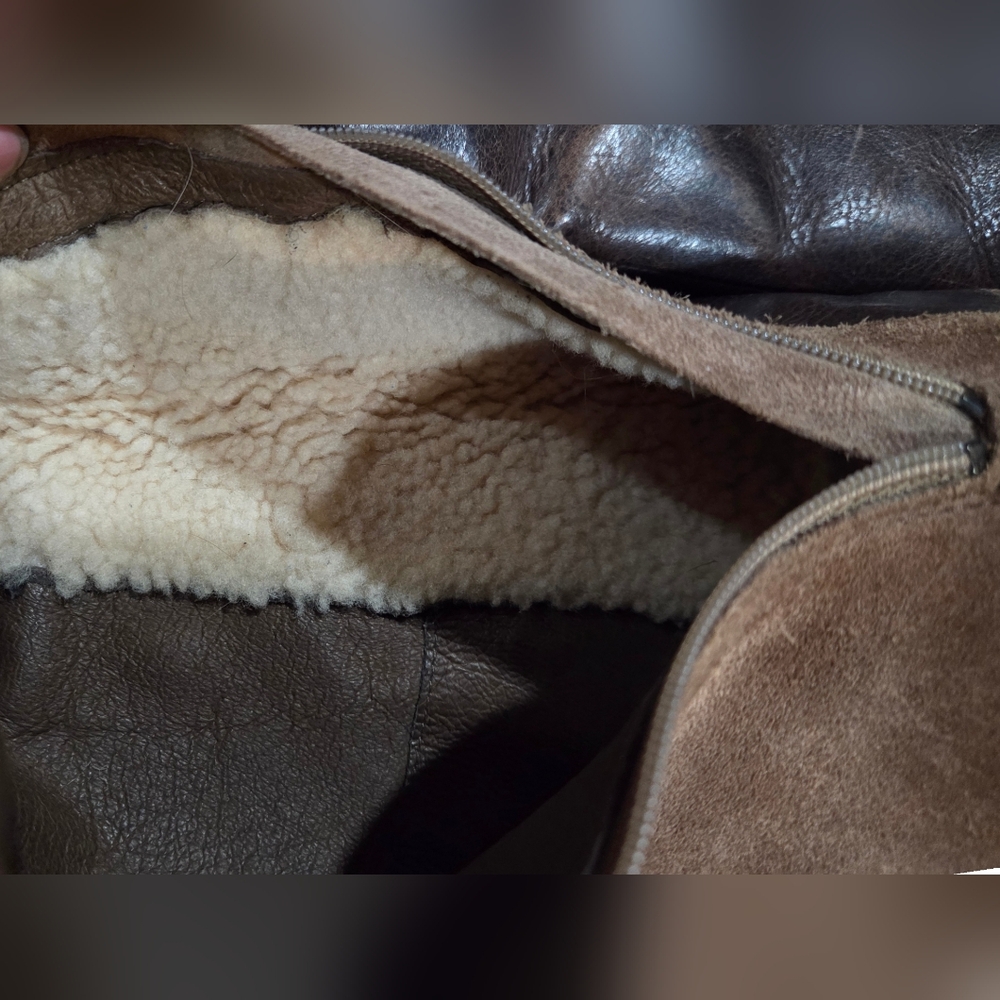 UGG Australia - Cydnee Tall Riding Boots w/ Crackled Leather Panels & Buckles - Picture 10 of 15